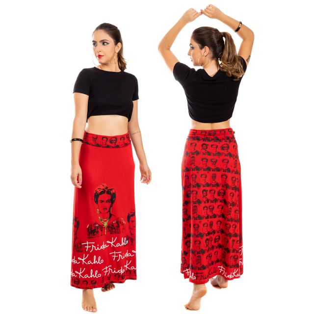 Saia Frida Kahlo Vermelha