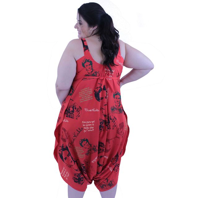 Vestido Saruel Frida Kahlo Vermelho