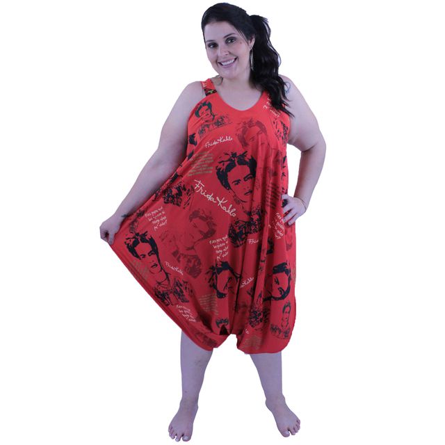 Vestido Saruel Frida Kahlo Vermelho