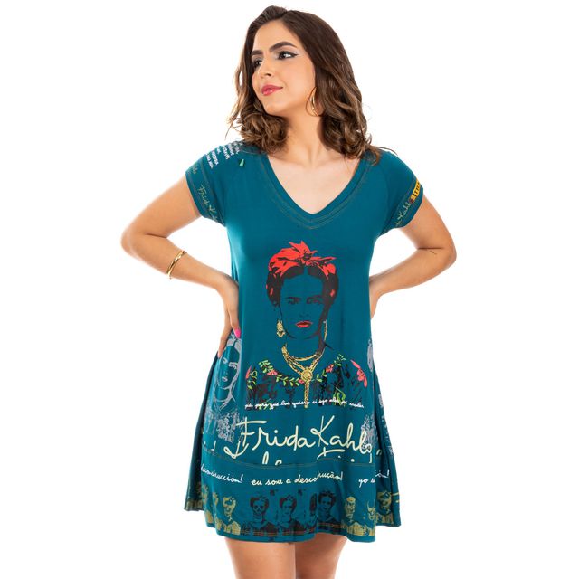 Vestido Frida Kahlo Azul