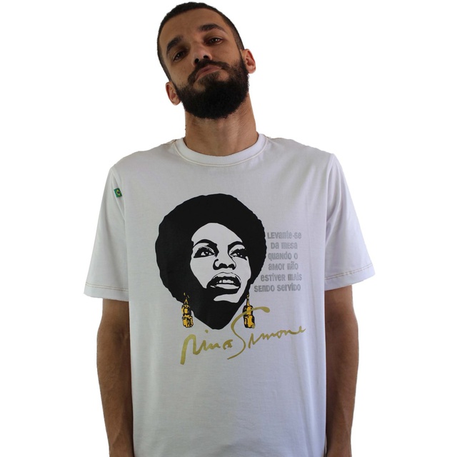 Camiseta Nina Simone Amor Branca