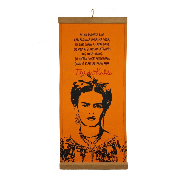 Flâmula Frida Kahlo Olhos Amarela
