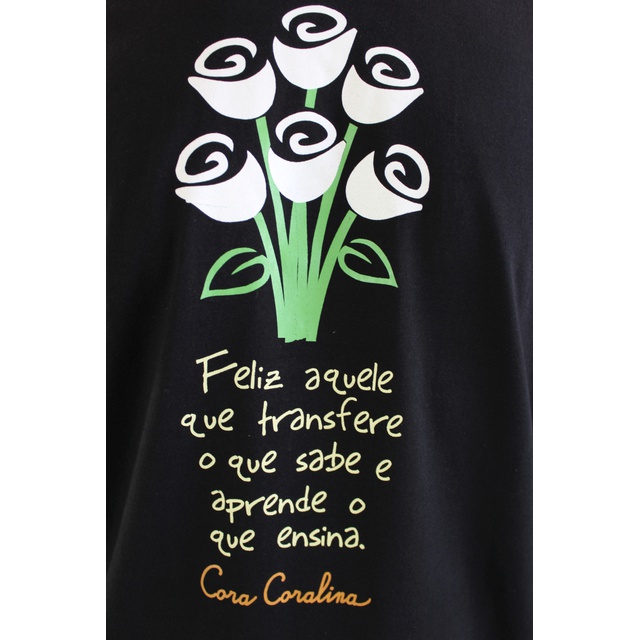 Camiseta Cora Coralina Professor Preta