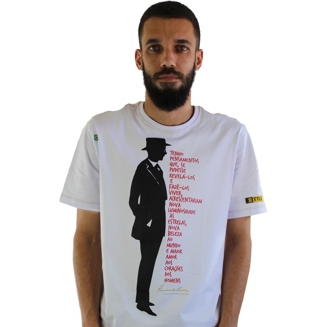 Camiseta Fernando Pessoa Branca