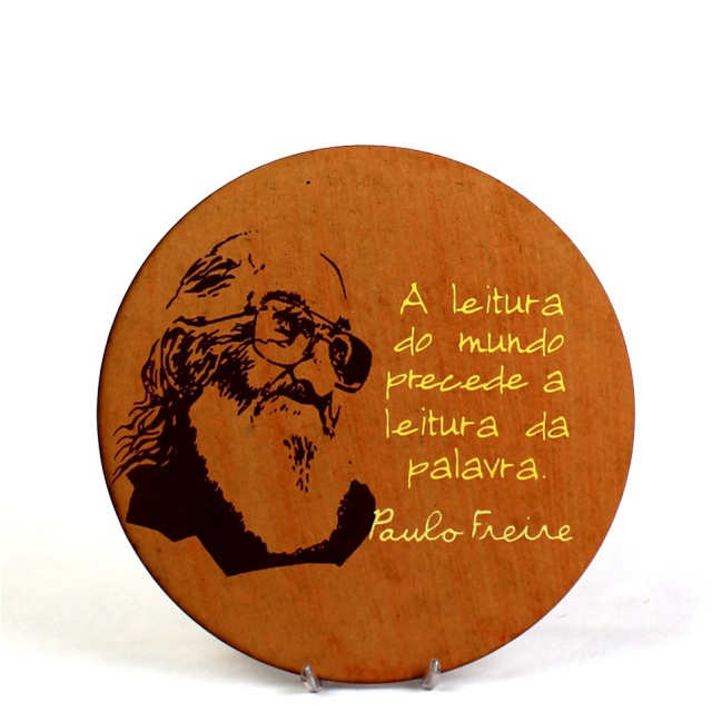 Quadro Redondo Pequeno - Paulo Freire