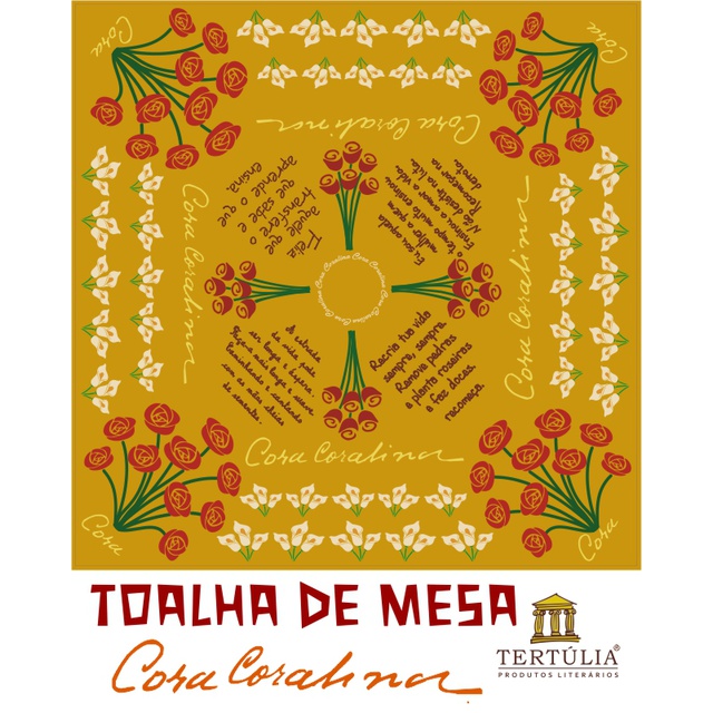 Toalha de Mesa Cora Coralina - Amarela