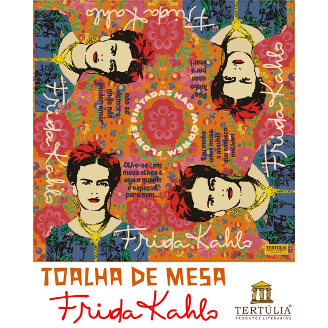 Toalha de Mesa Frida Kahlo Vermelha