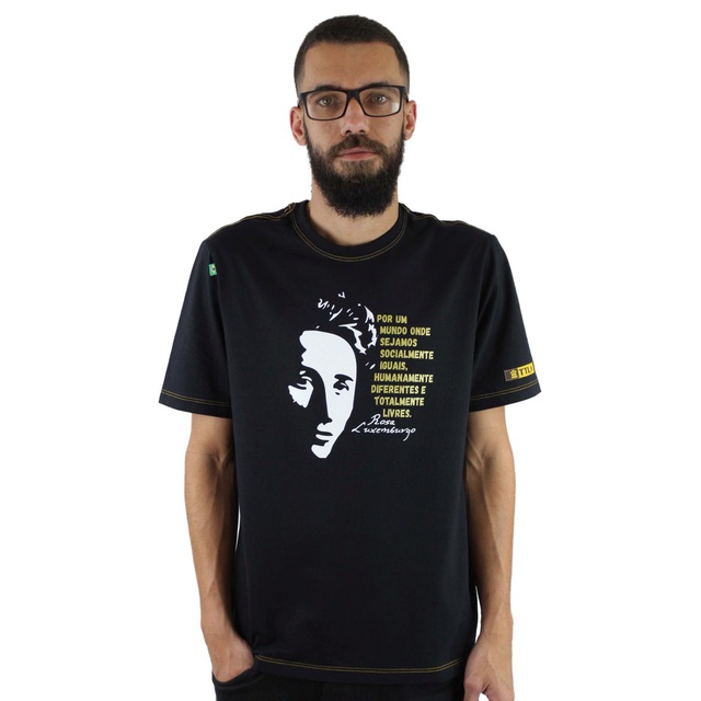 Camiseta Rosa Luxemburgo Preta
