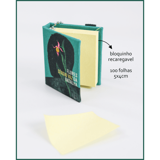 CHAVEIRO LITERÁRIO POST IT* - Flores da Batalha