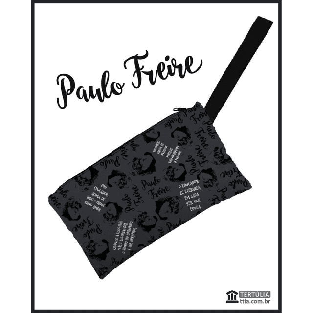 NÉCESSAIRE Paulo Freire Leitura - Cinza
