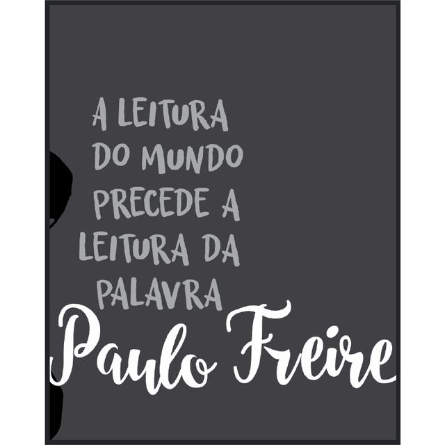 NÉCESSAIRE Paulo Freire Leitura - Cinza