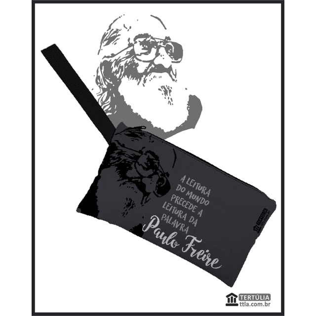 NÉCESSAIRE Paulo Freire Leitura - Cinza