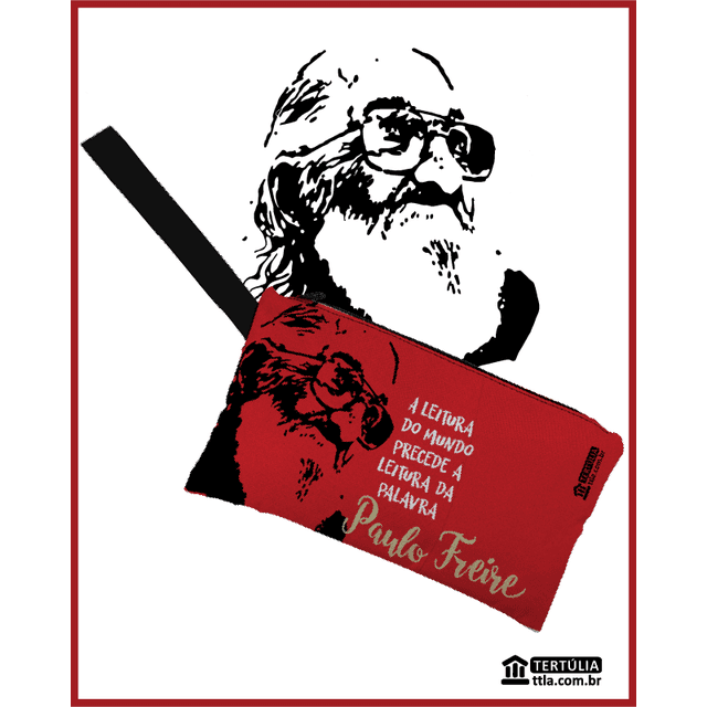 NÉCESSAIRE Paulo Freire Leitura - Vermelha