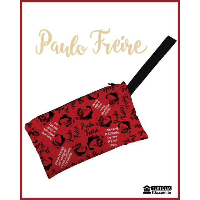 NÉCESSAIRE Paulo Freire Leitura - Vermelha