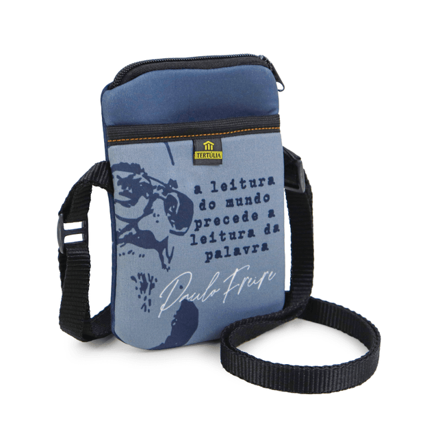 BOLSA CELULAR TERTÚLIA - PAULO FREIRE - Cinza