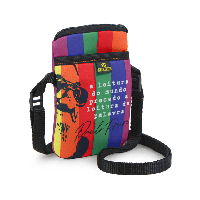 BOLSA CELULAR TERTÚLIA - PAULO FREIRE - Colorida