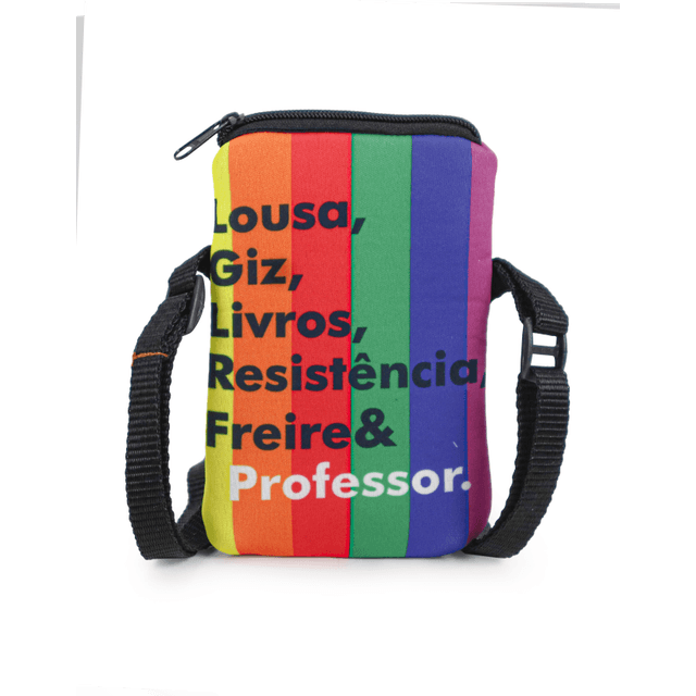 BOLSA CELULAR TERTÚLIA - PAULO FREIRE - Colorida