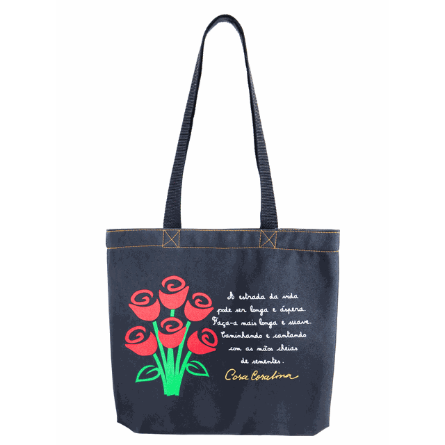 BOOK BAG CORA CORALINA SEMENTES - Preta