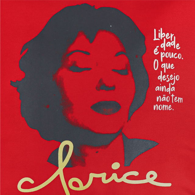 CAPA DE ALMOFADA CLARICE LISPECTOR - Vermelha