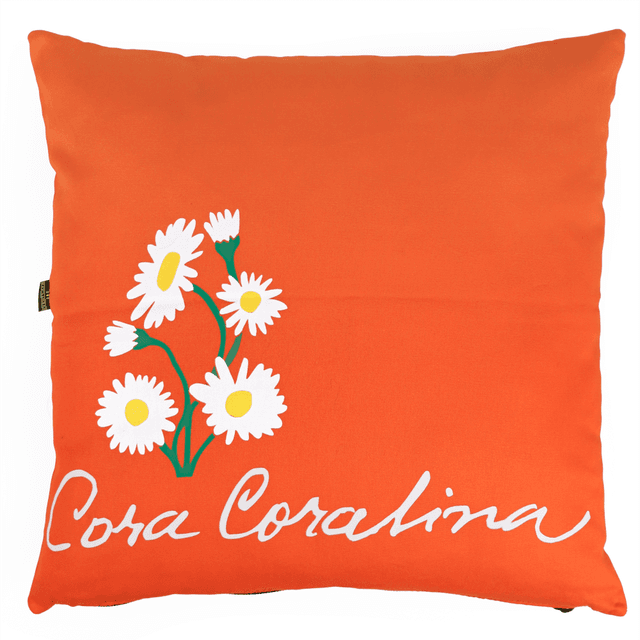 CAPA DE ALMOFADA CORA CORALINA VIDA - Laranja 