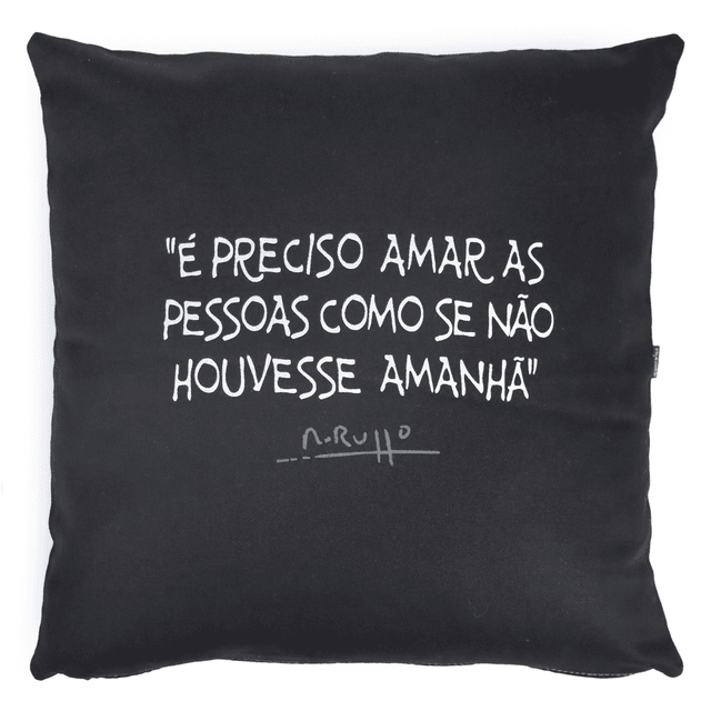 CAPA DE ALMOFADA RENATO RUSSO - Preta
