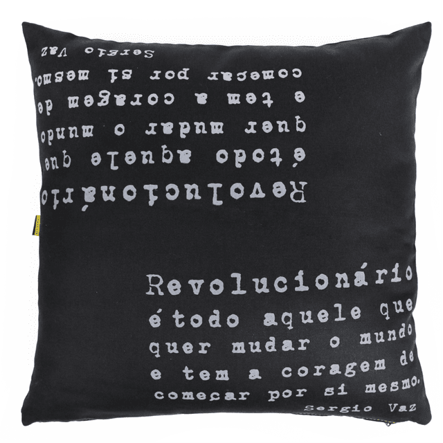 CAPA DE ALMOFADA SÉRGIO VAZ - Preta
