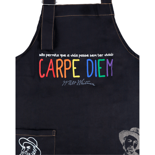 AVENTAL CARPE DIEM - preto