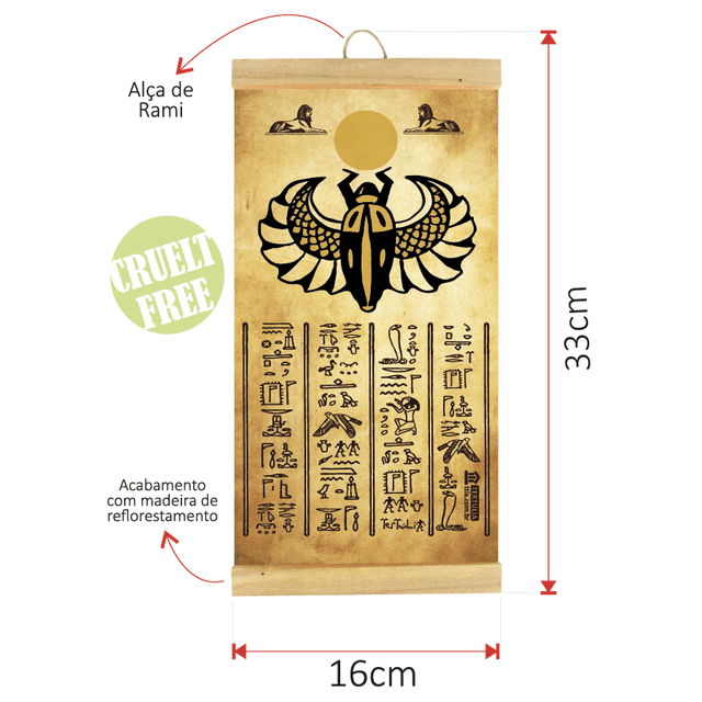 FLÂMULA EGITO - Escaravelho - Papiro 