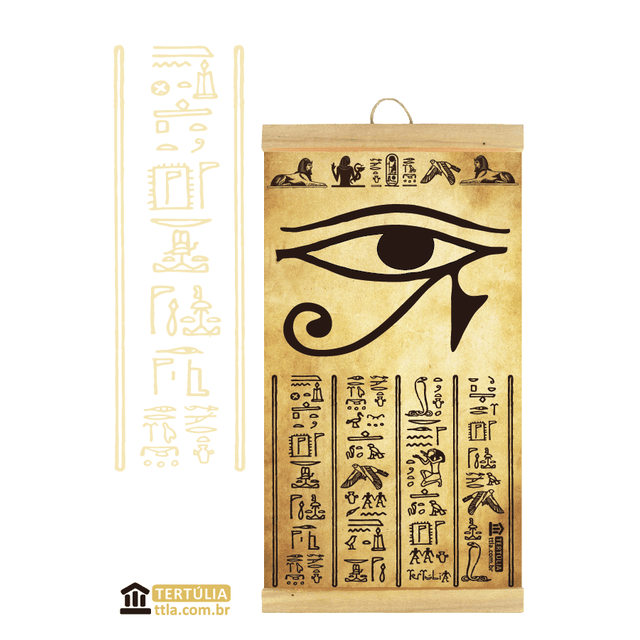 FLÂMULA EGITO - Olho de Hórus - Papiro