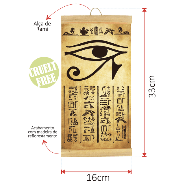 FLÂMULA EGITO - Olho de Hórus - Papiro