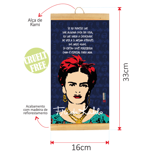 FLÂMULA FRIDA KAHLO OLHOS - Azul