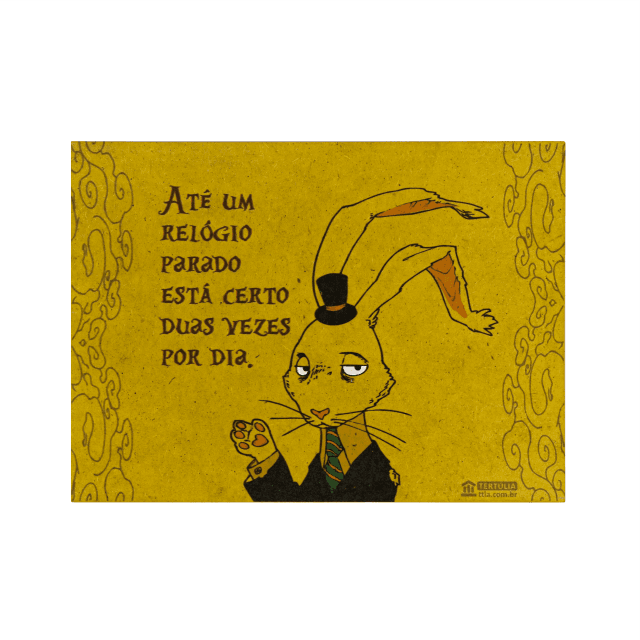 Mundo Alice - Quadrinho Lebre Maluca