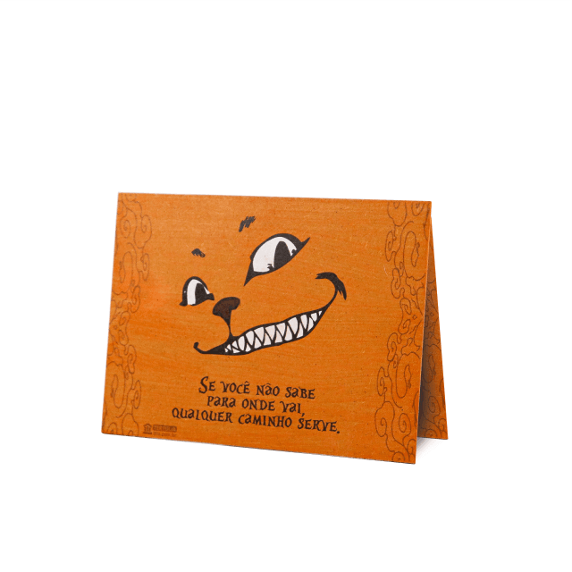 Mundo Alice - Quadrinho Gato Cheshire Sorriso