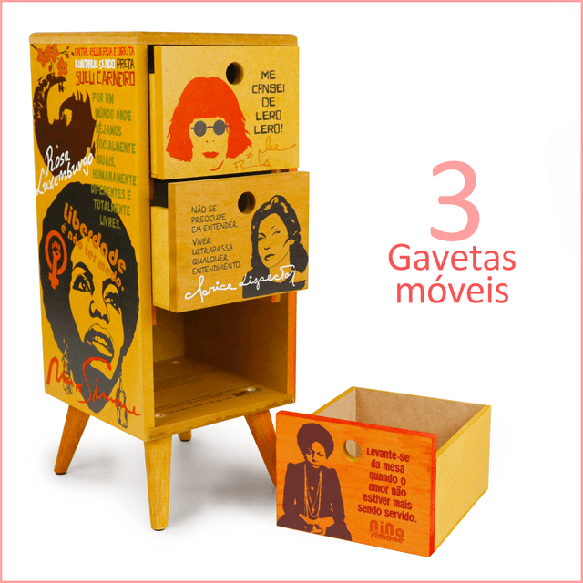 Gaveteiro Mulheres - 3 Gavetas