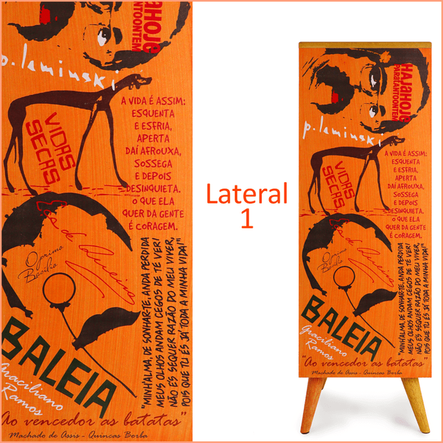 Gaveteiro Escritores 4 Gavetas