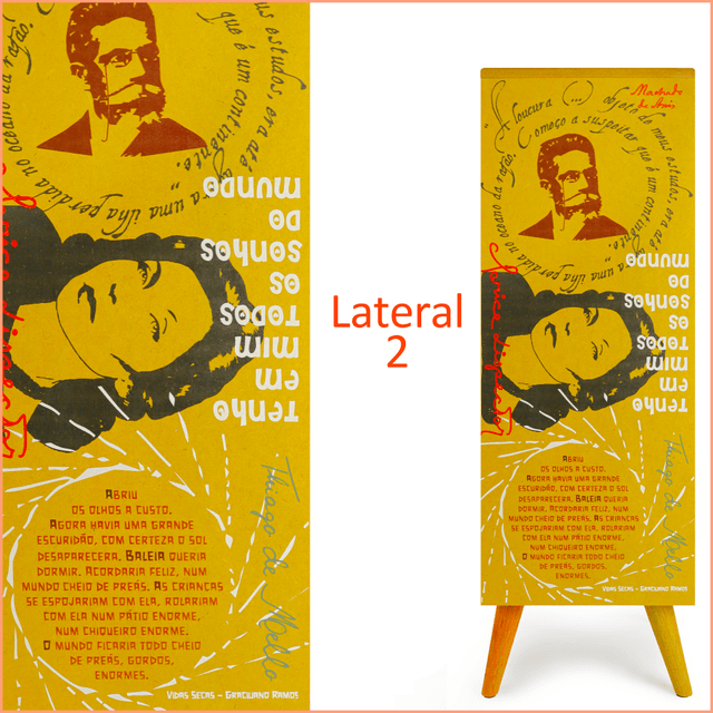 Gaveteiro Escritores 4 Gavetas