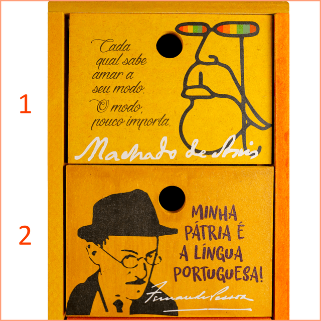 Gaveteiro Escritores 4 Gavetas
