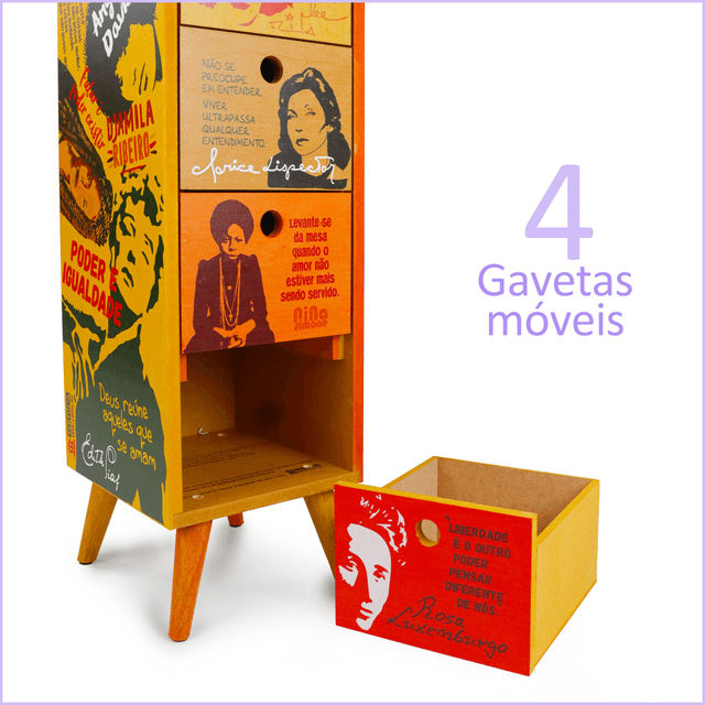 Gaveteiro Mulheres - 4 Gavetas