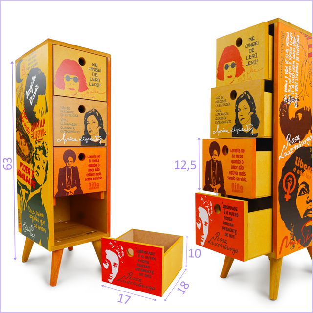 Gaveteiro Mulheres - 4 Gavetas