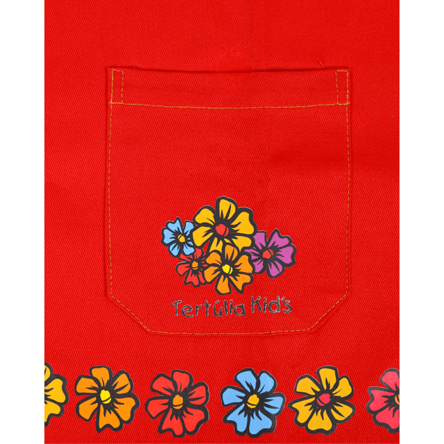 AVENTAL INFANTIL - Frida Kahlo - Vermelho