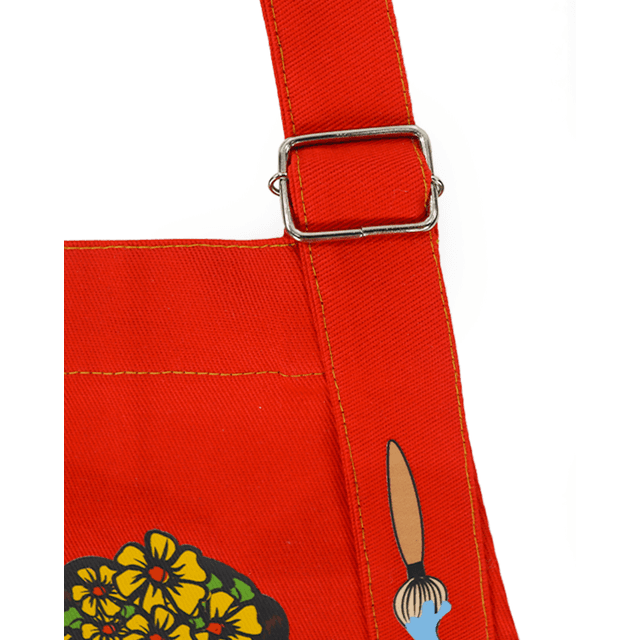 AVENTAL INFANTIL - Frida Kahlo - Vermelho