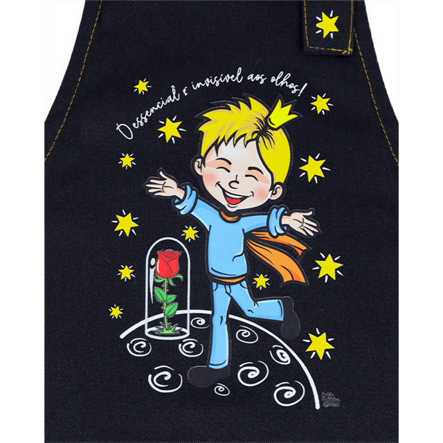 AVENTAL INFANTIL - Pequeno Príncipe - Preto