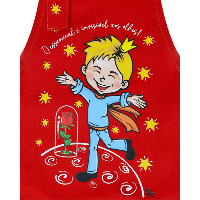 AVENTAL INFANTIL - Pequeno Príncipe - Vermelho