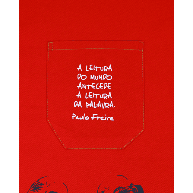 AVENTAL PAULO FREIRE - Vermelho