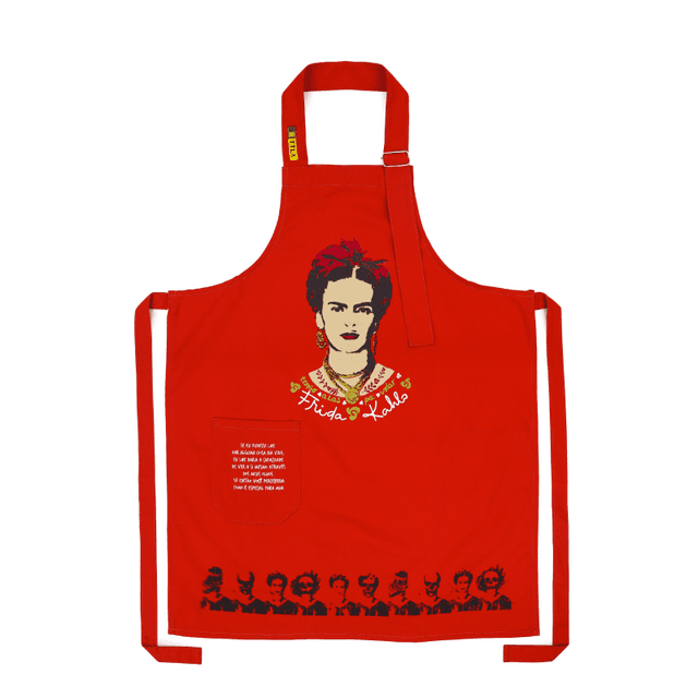 AVENTAL FRIDA KAHLO - Vermelho