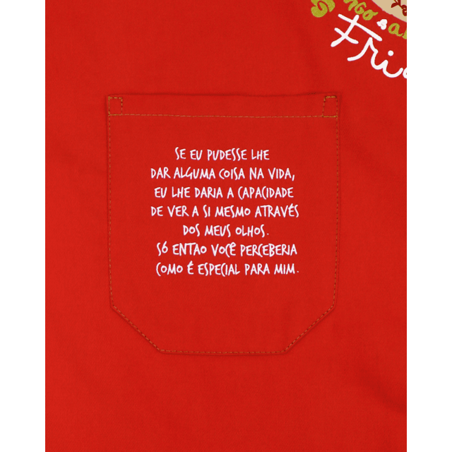 AVENTAL FRIDA KAHLO - Vermelho