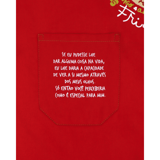 AVENTAL FRIDA KAHLO - Vermelho