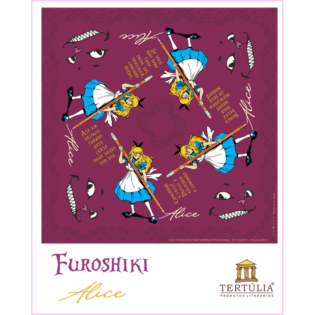 FUROSHIKI ALICE - ROXO - 70X70