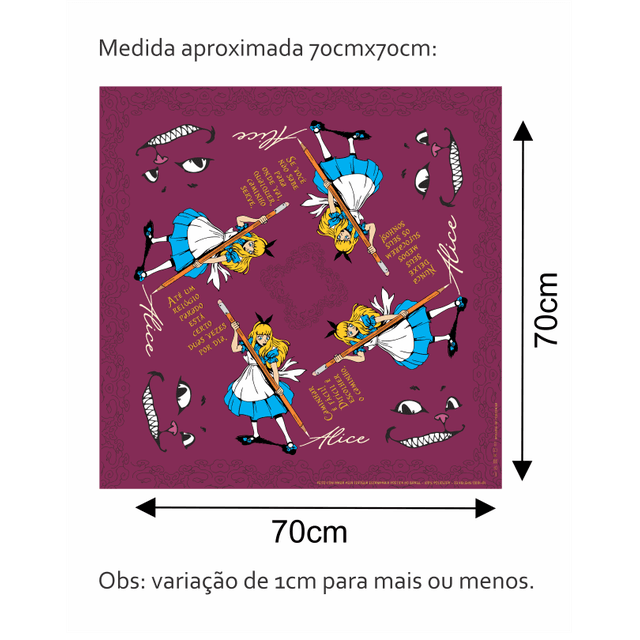 FUROSHIKI ALICE - ROXO - 70X70