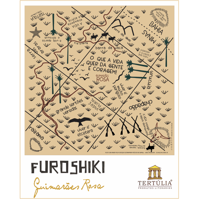 FUROSHIKI GUIMARÃES ROSA - CRU - 70X70